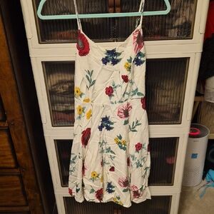 Old Navy Floral Mini Dress - White with Multicolor Flowers